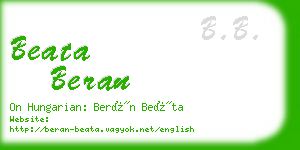 beata beran business card